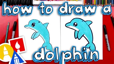 How To Draw A Cartoon Dolphin .